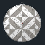 シルバーグレー幾何学的デコキューブパターン ダーツボード<br><div class="desc">この抽象芸術、幾何学的なキュベットパターンは、家やオフィスのデコしゃれているーに振動とクラシックを追加する。常に自分の名前や愛する人の名前でパーソナライズする準備ができている。</div>