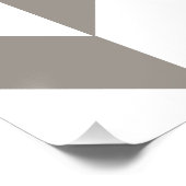 シルバーグレー幾何学的デコキューブパターン ポスター (コーナー)