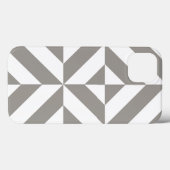 シルバーグレー幾何学的デコキューブパターン Case-Mate iPhoneケース (裏面 (横))