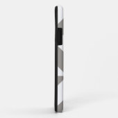 シルバーグレー幾何学的デコキューブパターン Case-Mate iPhoneケース (裏面/右)