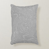 シルバーグレー抽象芸術枕 アクセントクッション (正面(垂直))