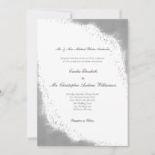 シルバーグレー枠 モダン ミニマリスト 結婚式 招待状 (正面)