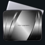 シルバーグレー金属ルックステンレススチールパターン ラップトップスリーブ<br><div class="desc">銀灰色の光沢のあるメタリックルック、ステンレス鋼パターン。カスタムとオプションのモノグラム他の製品で利用可能であり、Zazzleで提供されるいずれかの製品に要求することができる。</div>