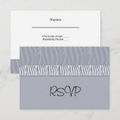 シルバーグレー ウェディング RSVP (正面/裏面)