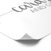 シルバーグレー・カリグラフィーカード＆ギフトサイン ポスター (角)