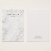 シルバーグレー&ダスティピンクパームイヤリングディスプレイカード (正面&裏面)