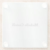 シルバーグレー プロフェッショナル ユニーク クラシカル シンプル ガラスコースター (裏面)