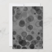 シルバーグレー ボケ おしゃれな独身男性のパーティー 招待状 (裏面)