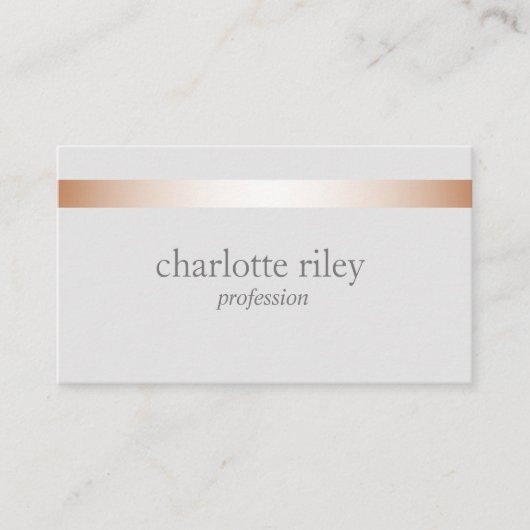 シルバーグレー | モダンバラストライプのスタイリッシュ 名刺 (正面)