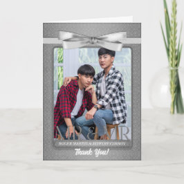 シルバーゲイ2つのグルームズ空白の結婚ズ サンキューカード