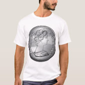 シルバーコインの女王の肖像 Tシャツ (正面)