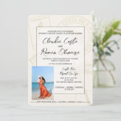シルバーコスタリカパスポート結婚式招待状 招待状 (スタンド正面)
