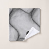 シルバーコメディと悲劇シアターデザイン車旗 バスタオルセット (ウォッシュタオル)