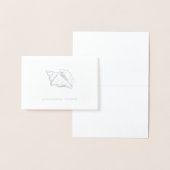 シルバーコンチシェル | カスタマイズ 箔カード (ディスプレー)