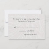 シルバーコンテンポラリーとグレーダマスクウェディングRSVP 出欠カード (裏面)