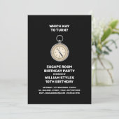 シルバーコンパス、エスケープルーム、バースデーパーティー 招待状 (スタンド正面)