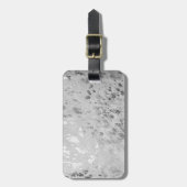 シルバーコーサイドプリントメタリックラゲージタグ ラゲッジタグ (正面縦)