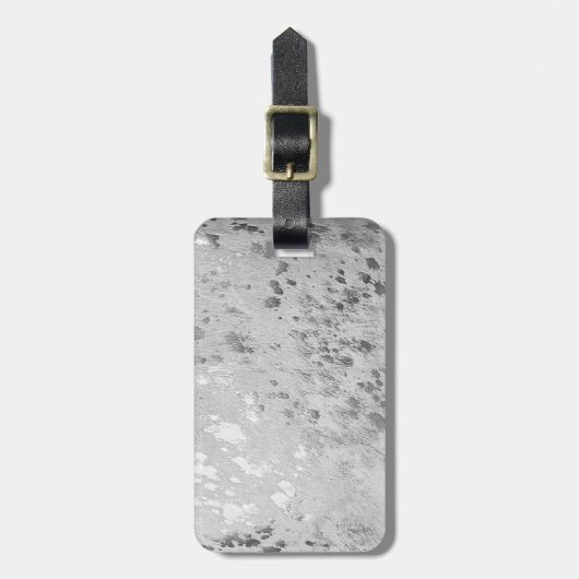 シルバーコーサイドプリントメタリックラゲージタグ ラゲッジタグ (正面縦)