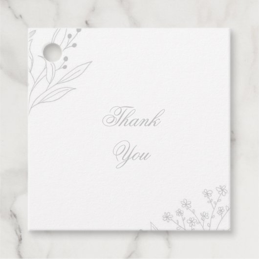 シルバーコーナーフローラボホ結婚ズ フェイバータグ (正面)