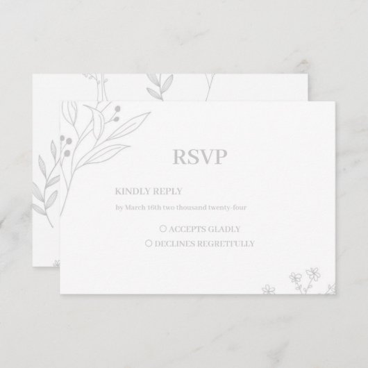 シルバーコーナーフローラボホ 出欠カード (正面/裏面)