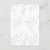 シルバーコーナーフローラルボホウェディング エンクロージャーカード (裏面)