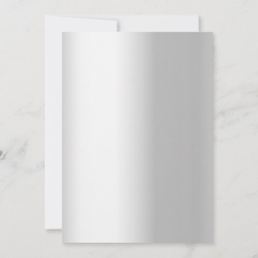 シルバーコーンパイン緑の金ゴールド幾何結婚の 招待状 (裏面)