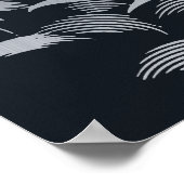 シルバーゴシックタロットカード結婚のウェルカムサイン ポスター (角)