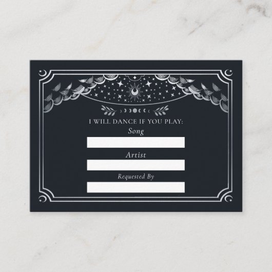 シルバーゴシックタロット結婚の歌のリクエスト エンクロージャーカード (正面)