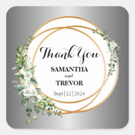 シルバーゴールデンボタニカ：ありがとう スクエアシール