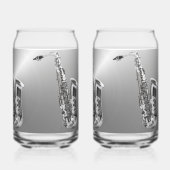 シルバーサクソフォンプリント16oz缶グラス ガラス缶 (裏面)
