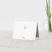 シルバーサテンと金ゴールドの花の輝き サンキューカード (裏面)