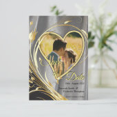 シルバーサテンと金ゴールドの花の輝き セーブザデート (スタンド正面)