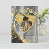 シルバーサテンと金ゴールドの花の輝き 招待状 (スタンド正面)