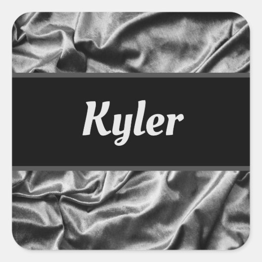 シルバーサテンステッカー スクエアシール (正面)