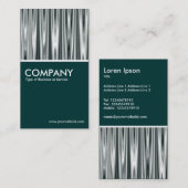 シルバーサテンリップル – ダークジェードグリーン 名刺 (正面/裏面)