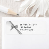 シルバーサテンリボン ラベル (インサイチュ)