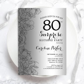 シルバーサプライズ80thバースデーパーティー 招待状