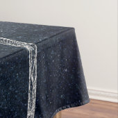 シルバーサンエレガントムーンドゥードルマンダラブルーデザイン テーブルクロス (インサイチュ)