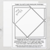 シルバーサンキューカード封筒紙 (正面/裏面)