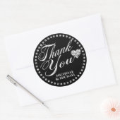 シルバーサンキュークラシックラウンドステッカー ラウンドシール (封筒)