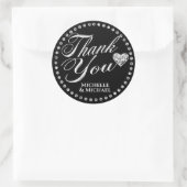 シルバーサンキュークラシックラウンドステッカー ラウンドシール (バッグ)