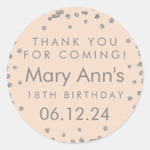 シルバーサンキューバースデーグリッターコンフェッティローズ