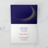 シルバーサンタとスリーの星のコメットクリスマス カード (内部)