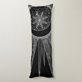 シルバーサンムエレガントーンマンダラブラックデザイン ボディピロー (裏面 (縦))