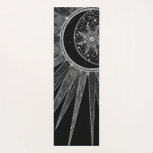 シルバーサンムエレガントーンマンダラブラックデザイン ヨガマット (裏面)