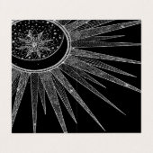 シルバーサンムエレガントーンマンダラブラックデザイン 名刺 (外部フラット)