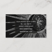 シルバーサンムエレガントーンマンダラブラックデザイン 名刺 (裏面)