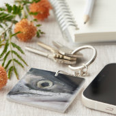 シルバーサーモン顔 キーホルダー (正面右)