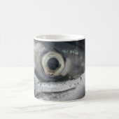 シルバーサーモン顔 コーヒーマグカップ (中央)