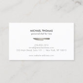 シルバーシェフナイフロゴ2ケータリング，レストラン 名刺 (裏面)